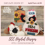 Farmhouse Chicken SVG Bundle 4 designs in laser svg format