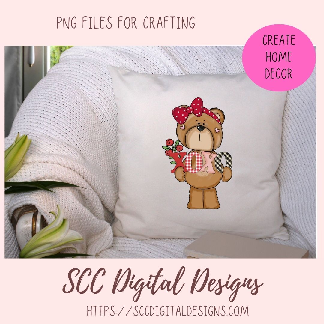 Whimsical Bears Clipart, Love Letter, Red Roses, Chocolate Candies Clip Art for Sublimation for Stickers, Cute PNG Designs for Kids Shirts