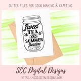 Sweet Tea SVG, Summer Sunshine PNG, DIY Farmhouse Wall Art for Mom, House Warming Gift for Southern Couple, Cricut Design for Shirts