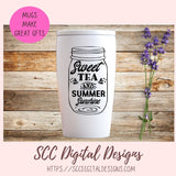 Sweet Tea SVG, Summer Sunshine PNG, DIY Farmhouse Wall Art for Mom, House Warming Gift for Southern Couple, Cricut Design for Shirts