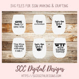 Thankful for Wine SVG Bundle 6 designs in svg, eps, dxf, jpg, png formats