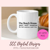 Beach House Memories SVG, Sand Surf Sunshine Mug for Girlfriend, The Best Memories are Made Here Cottage Decor for Mom, Beach Lover Gift