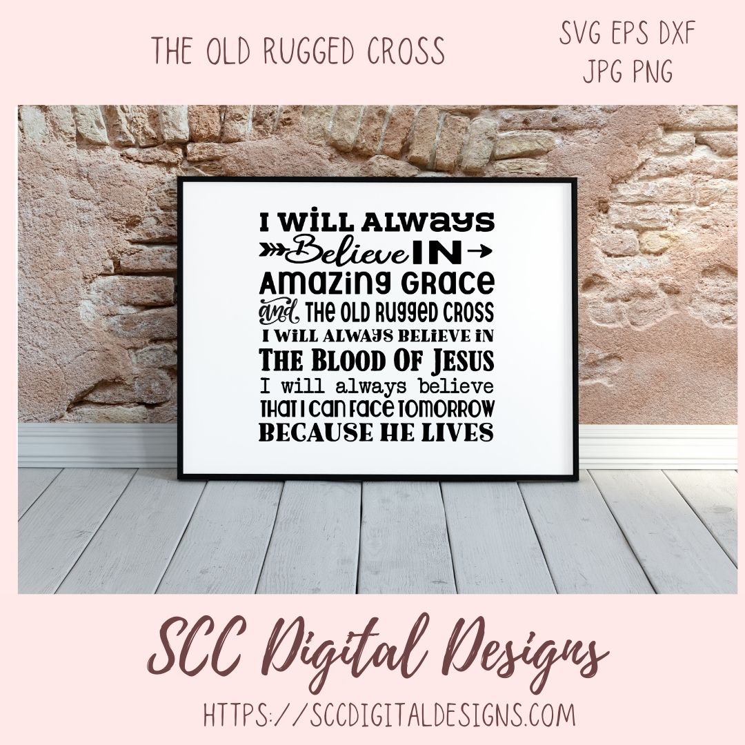 The Old Rugged Cross SVG 1 design in svg eps dxf jpg png formats