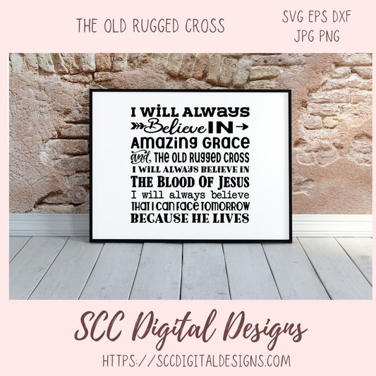 The Old Rugged Cross SVG 1 design in svg eps dxf jpg png formats