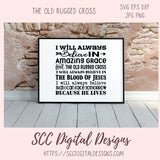 The Old Rugged Cross SVG 1 design in svg eps dxf jpg png formats
