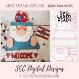 Patriotic Sam Welcome Sign Laser SVG 1 design in vg laser format