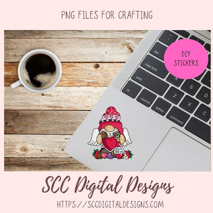 Valentine Gnome PNG 1 design in 300 dpi png format