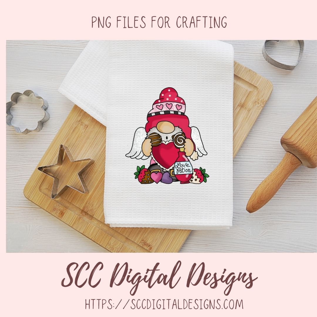 Valentine Gnome PNG 1 design in 300 dpi png format