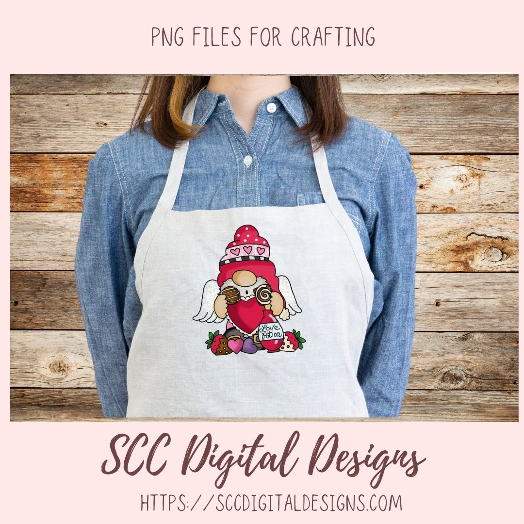Valentine Gnome PNG 1 design in 300 dpi png format