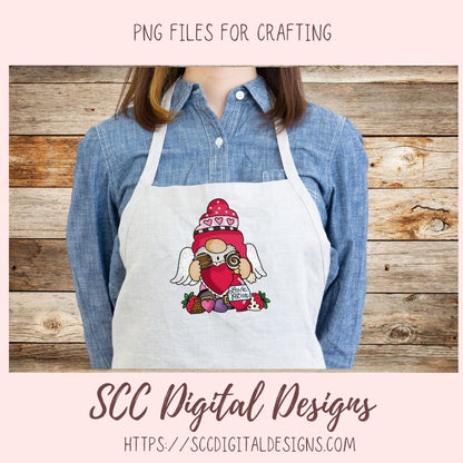 Valentine Gnome PNG 1 design in 300 dpi png format