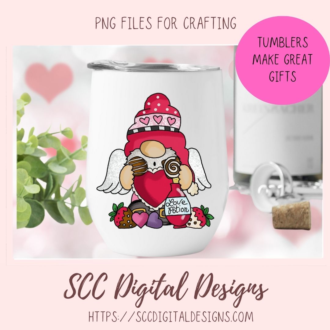 Valentine Gnome PNG 1 design in 300 dpi png format