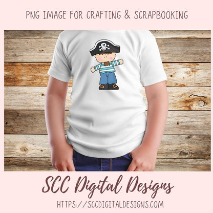 Pirate Clipart Bundle, Walk the Plank Clipart PNG for Stickers for Kids, Ship Skull & Crossbones Flag Wordart for Scrapbooking Elements,