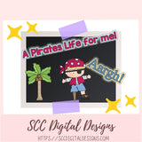 Pirate Clipart Bundle, Walk the Plank Clipart PNG for Stickers for Kids, Ship Skull & Crossbones Flag Wordart for Scrapbooking Elements,