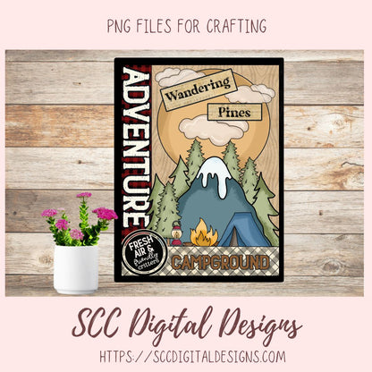 Wandering Pines Campground Clipart 1 design in 300 pdi png format