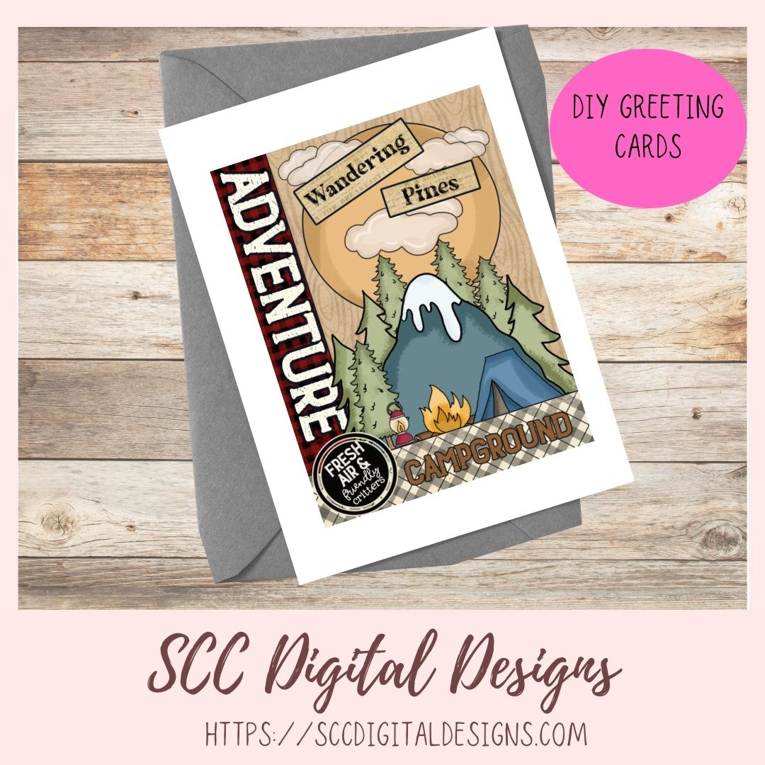 Wandering Pines Campground Clipart 1 design in 300 pdi png format