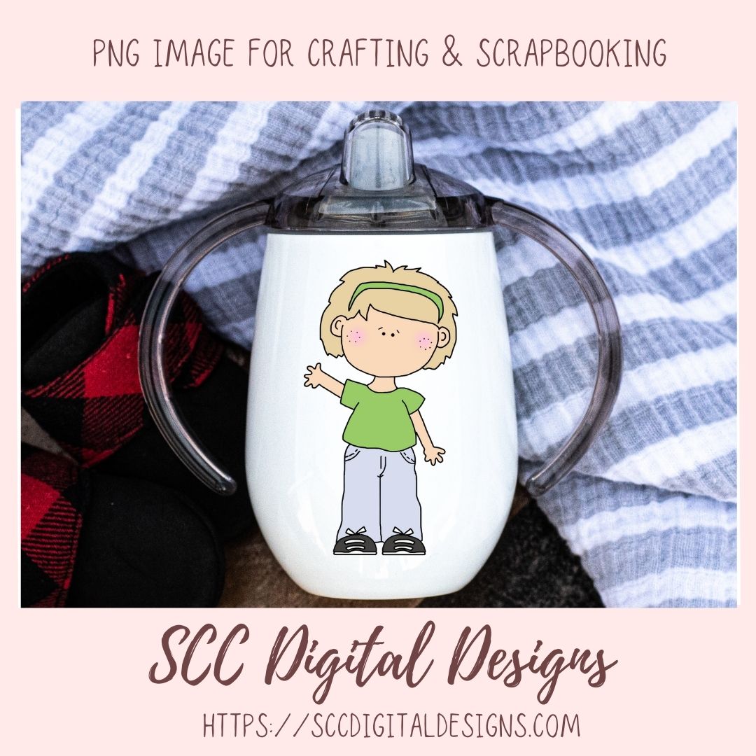 Kids Clipart, Diverse Boys & Girls PNG, Waving Children Digi Stamps, DIY Coloring Pages for Preschoool or Homeschool Activities
