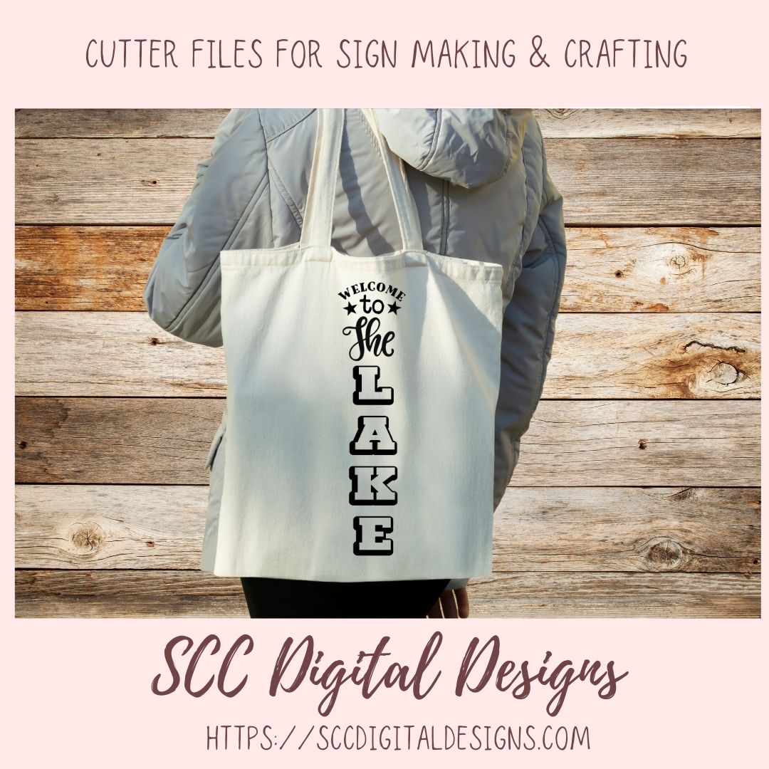 Welcome to The Lake SVG, Cottage Decor for Couple, Glamper Sign for Mom, Outdoor Lover Gift for Girlfriend, Vacation House Front Porch