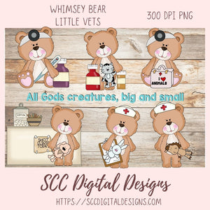 Whimsical Bear Clipart 8 - 300 DPI PNG IMAGES