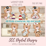 Whimsical Bear Clipart 8 - 300 DPI PNG IMAGES