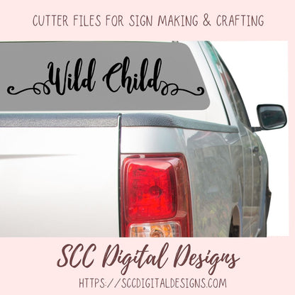 Wild Child SVG Mini Bundle, DIY Adventure Junkie Wall Decor, Glamper Decor Gift for Mom, Camping Mugs for Girlfriend,  Motivational PNG Sayings
