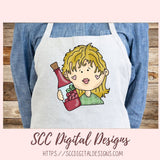 Wine Girls Sublimation Clipart, Wine Lover T-Shirt for Girlfriend, Wine Tasting Party Invitations, Gift Tags for Hostess, Scrapbook Elements