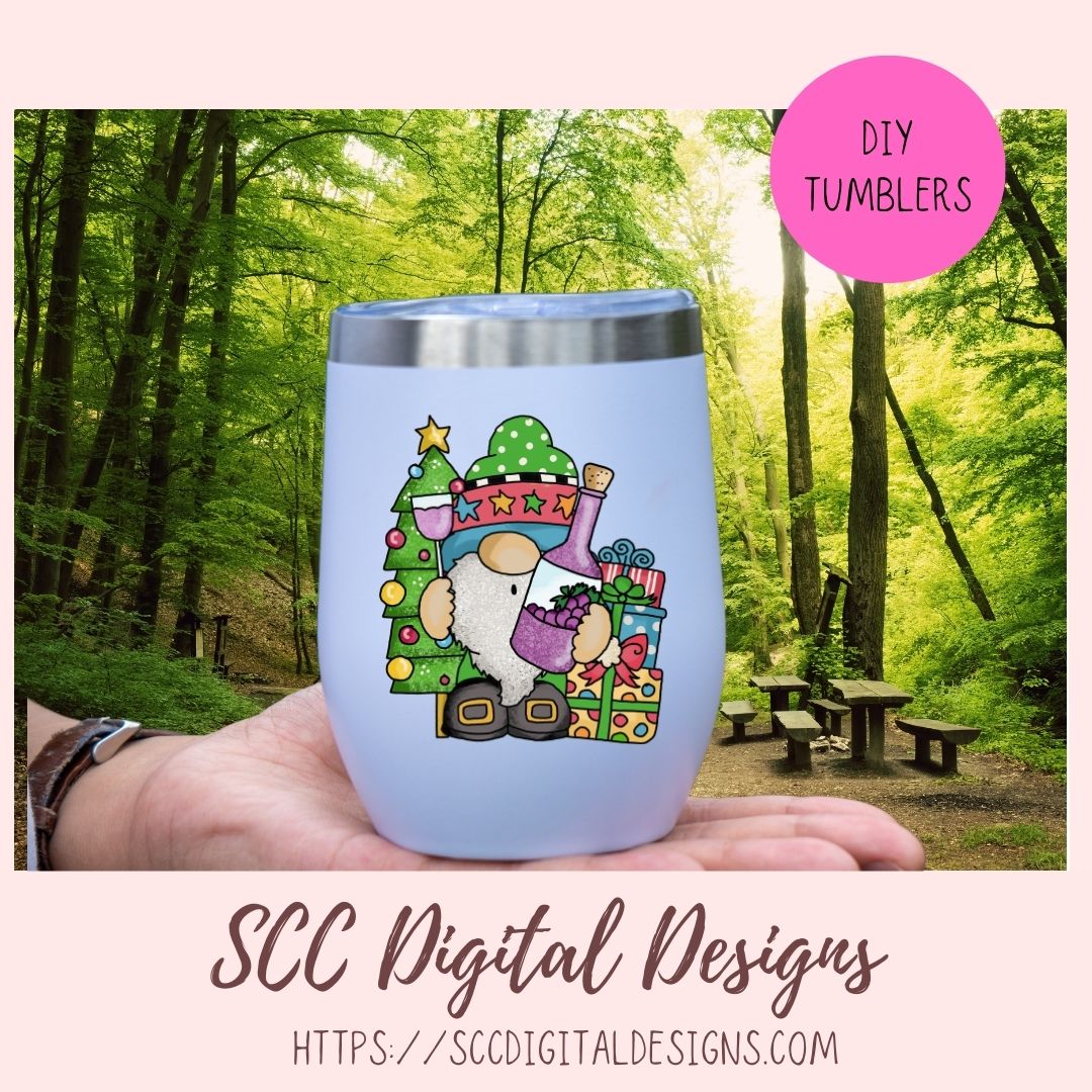 Wine Gnome PNG, Gnome Sublimation Clipart Tumbler Graphics, Wine Gnome Hostess Gift Tags, Scrapbool Elements Clip Art, Wine Gnome Decal PNG