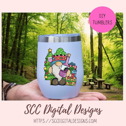 Wine Gnome PNG, Gnome Sublimation Clipart Tumbler Graphics, Wine Gnome Hostess Gift Tags, Scrapbool Elements Clip Art, Wine Gnome Decal PNG