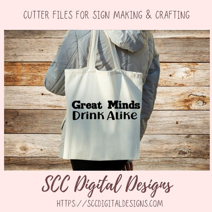 Wine Improves With Age SVG, Great Minds Drink Alike Farmhouse Sign for Girlfriend, Funny Alcohol Sayings Tumblers for Mom, Wine Lover Gift
