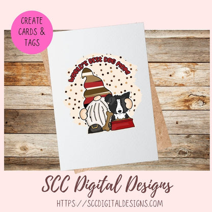 Dog Mom PNG for Sublimation for Stickers, World's Best Border Collie Lover Gift for Mother's Day, Instant Download Dog Clip Art for Planners