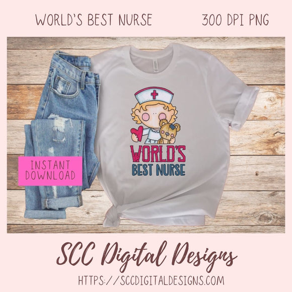 World's Best Nurse Sublimation PNG
1 design in 300 dpi png format