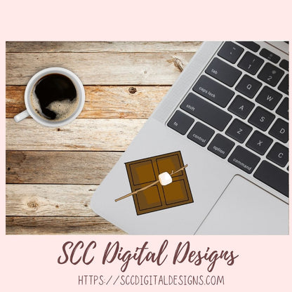 Cute Smores PNG, Marshmallows Word Art Campfire Clipart and Scrapbook Elements for Sublimation, DIY Camping Mugs & Tumblers for Mom