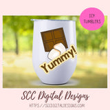 Cute Smores PNG, Marshmallows Word Art Campfire Clipart and Scrapbook Elements for Sublimation, DIY Camping Mugs & Tumblers for Mom