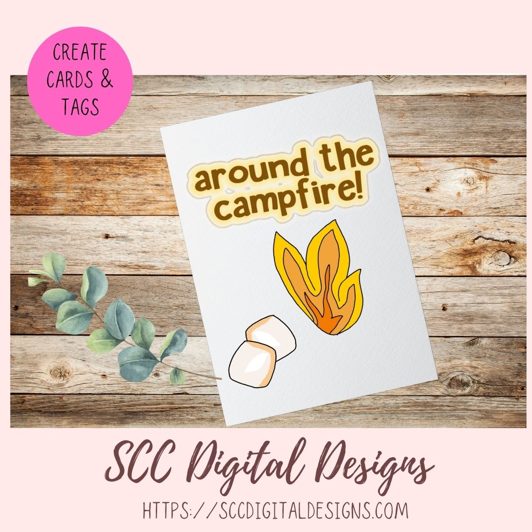 Cute Smores PNG, Marshmallows Word Art Campfire Clipart and Scrapbook Elements for Sublimation, DIY Camping Mugs & Tumblers for Mom