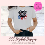Cute Pug Sticker Pack for Digital Planners, Journals, Notes & Digital Scrapbooking, DIY Americana Pug Decals, Instant Download Pre-Cropped Goodnotes Compatible for Patritoic Lover Dog Mom Sticker for CarDecals, Instant Download Pre-Cropped Goodnotes Compatible PNG Images