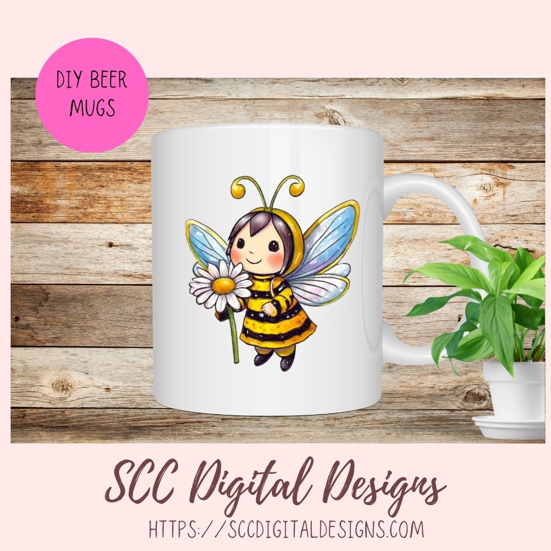 angel bumble bee stickers 8 designs in 300 dpi png format