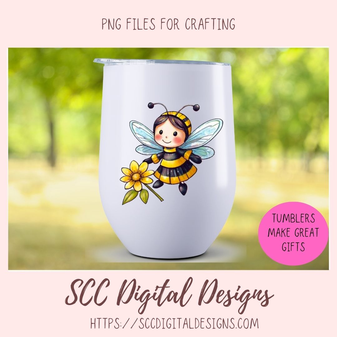 angel bumble bee stickers 8 designs in 300 dpi png format