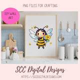 angel bumble bee stickers 8 designs in 300 dpi png format