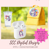 Birthday Unicorn Stickers for Digital Planners, Printable Planner Accessories for Scrapbooking & DIY Gift for Kids Sticker Book