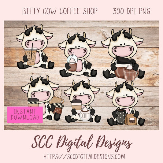 Coffee Shop Clipart 6 images in 300 dpi png format