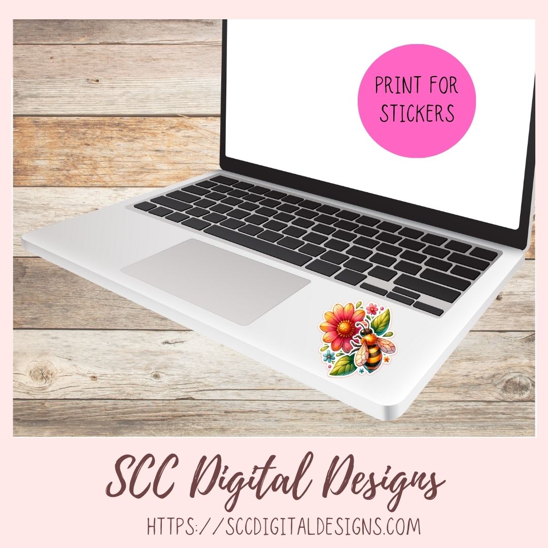 Kawaii Rainbow Bee Clipart PNG Bundle 8 - 300 dpi png images