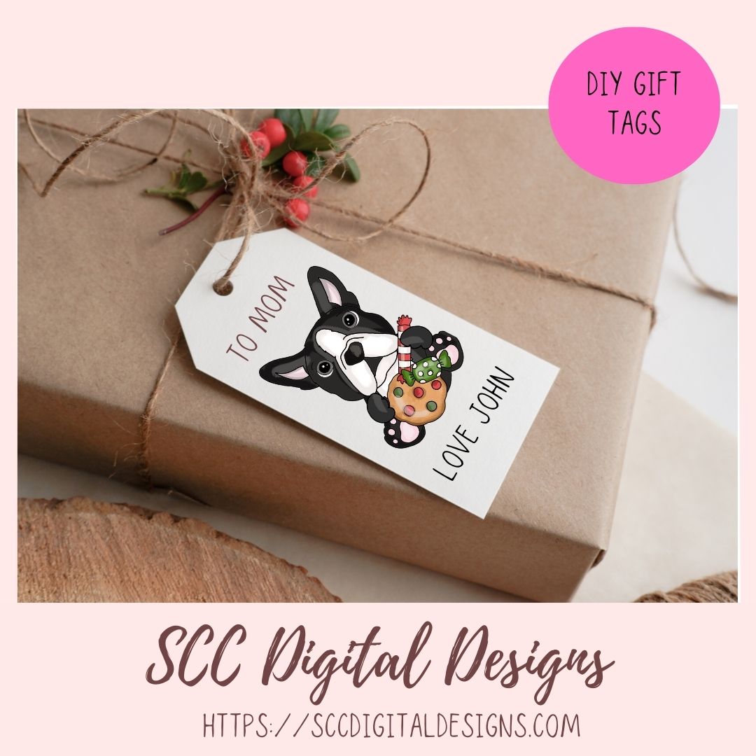 Boston Terrier Christmas Cookies PNG 6 designs in 300 dpi png format