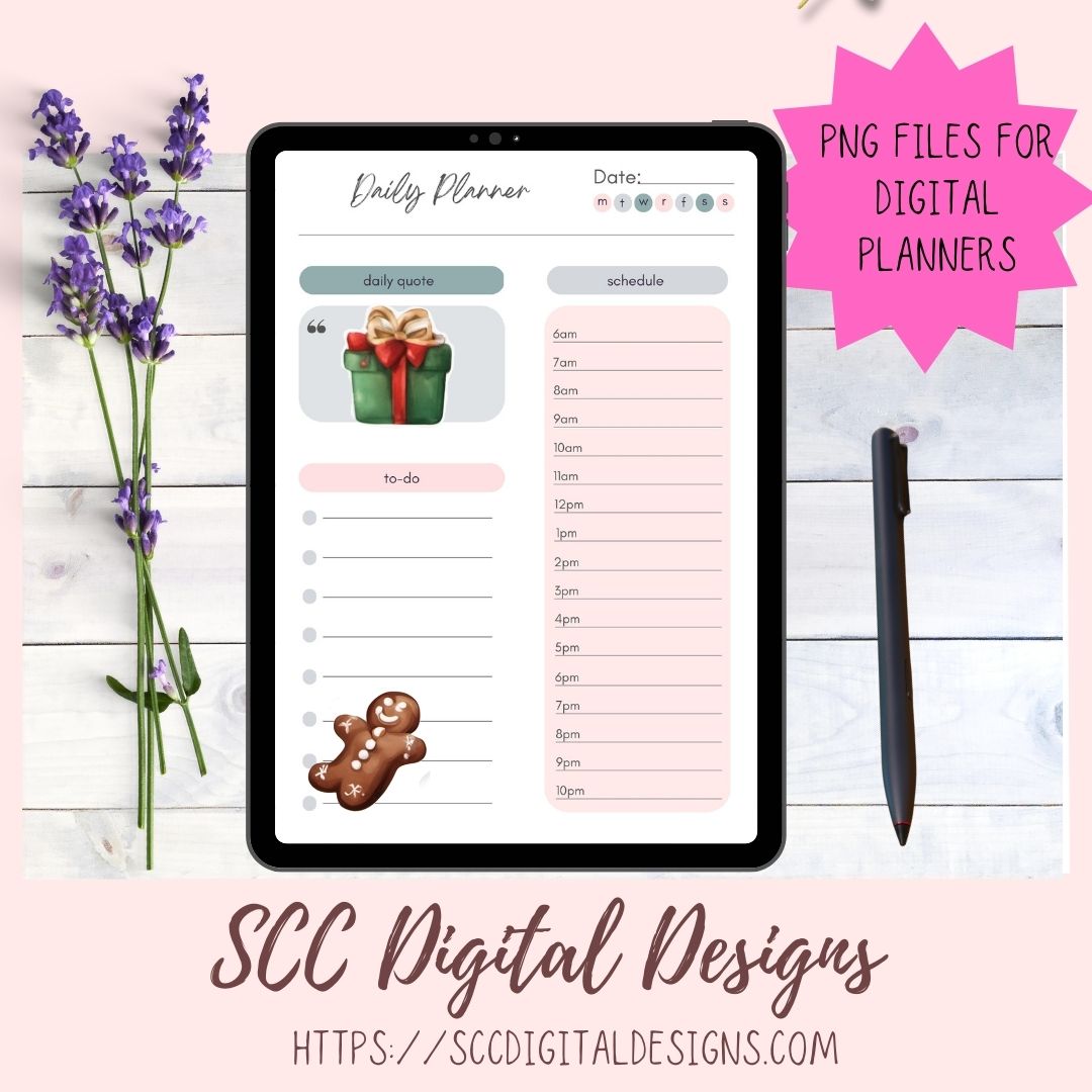 Cute Christmas Eve Cocoa Stickers for Digital or Paper Planners, Pre-Cropped Clipart Printable Stickers for Women, Journal and Scrapbooking