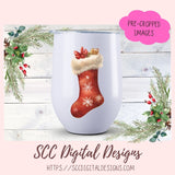 Whimsical Christmas Stockings Stickers for Digital or Paper Planners, Pre-Cropped Printable Clipart for Women, Journals and Scrapbooking