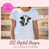 Cute Cow Sticker Set for Digital Planning and Printable Planners, Journals, Scrapbooking, Black and White Cow PNGs, Instant Download Goodnotes Compatible PNG Images