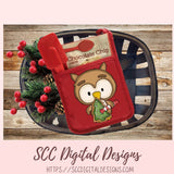 Cute Owl PNG for Sublimation for Tumblers Digital Clipart for Printable Crafting, Christmas Cookies Woodland Clip Art Scrapbooking Elements
