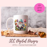 Easter Gnome Sticker Set for Digital Planners, Journals, Notes, and Scrapbooking, Printable Planner Spring Embellishments, Instant Download Pre-Cropped Goodnotes Compatible PNG Images