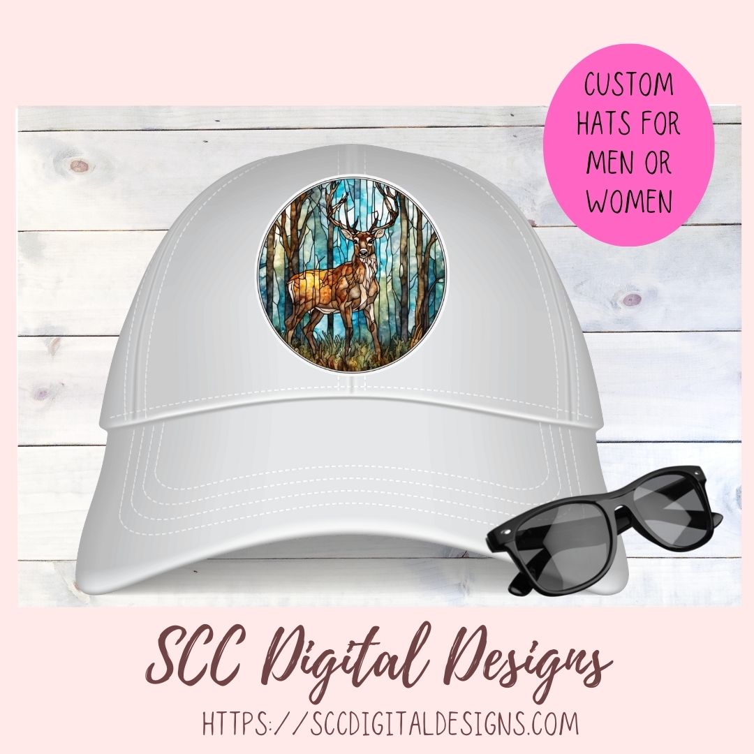Stained Glass PNG Sticker Pack for Digital and Printable Planners, Journals, Notebooks & Digital Scrapbooking, Deer & Elk Car Decals, Instant Download Pre-Cropped Goodnotes Compatible PNG Images