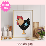 Farm Animals PNG Bundle – Cute Cow, Pig, Chicken & Dog Clipart for Kids’ Shirts, Mugs & DIY Crafts