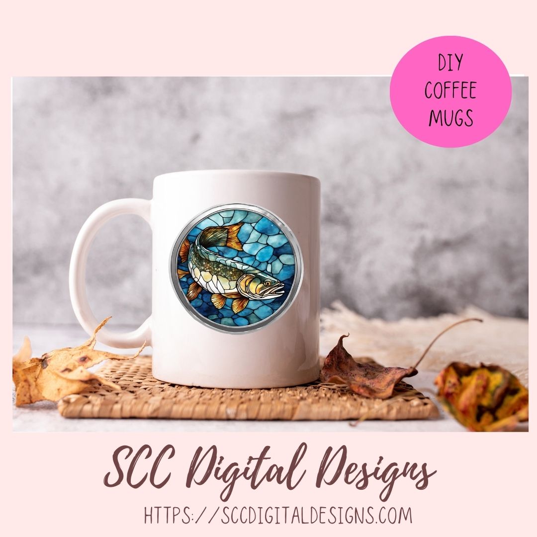 Stained Glass PNG Sticker Pack for Digital and Printable Planners, Journals, Scrapbooking, Fish Car Decals, Instant Download Pre-Cropped Goodnotes Compatible PNG Images