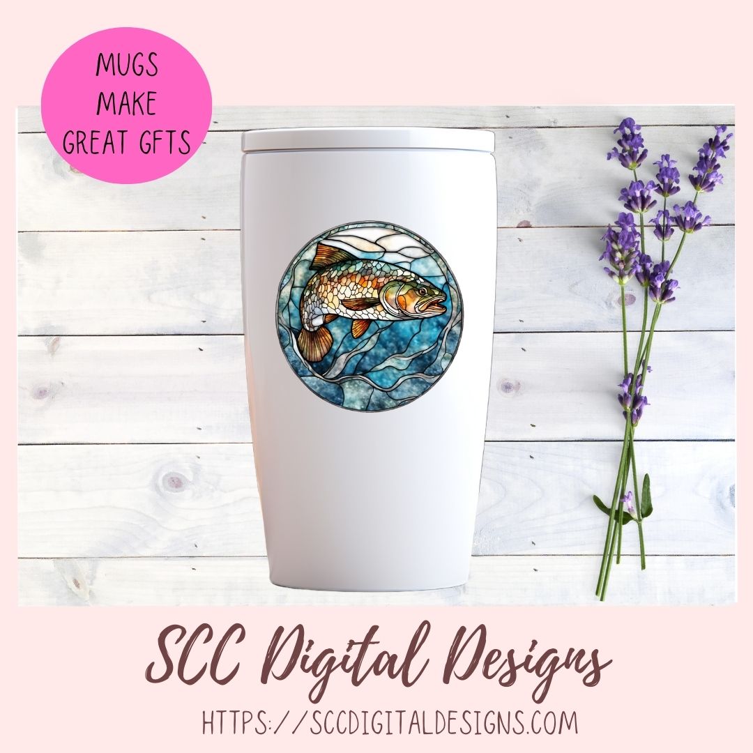 Stained Glass PNG Sticker Pack for Digital and Printable Planners, Journals, Scrapbooking, Fish Car Decals, Instant Download Pre-Cropped Goodnotes Compatible PNG Images